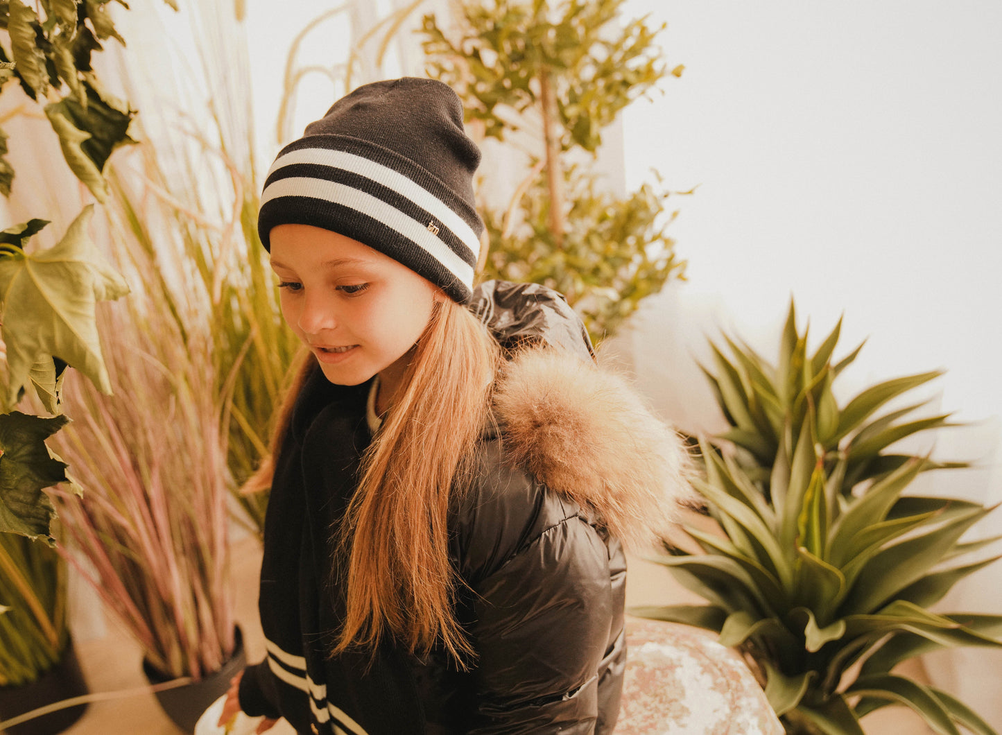 FW26 - Winter Hat Small - White Stripes