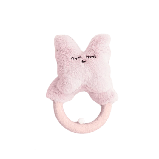 Rattle Teether (Butterfly, Pink)