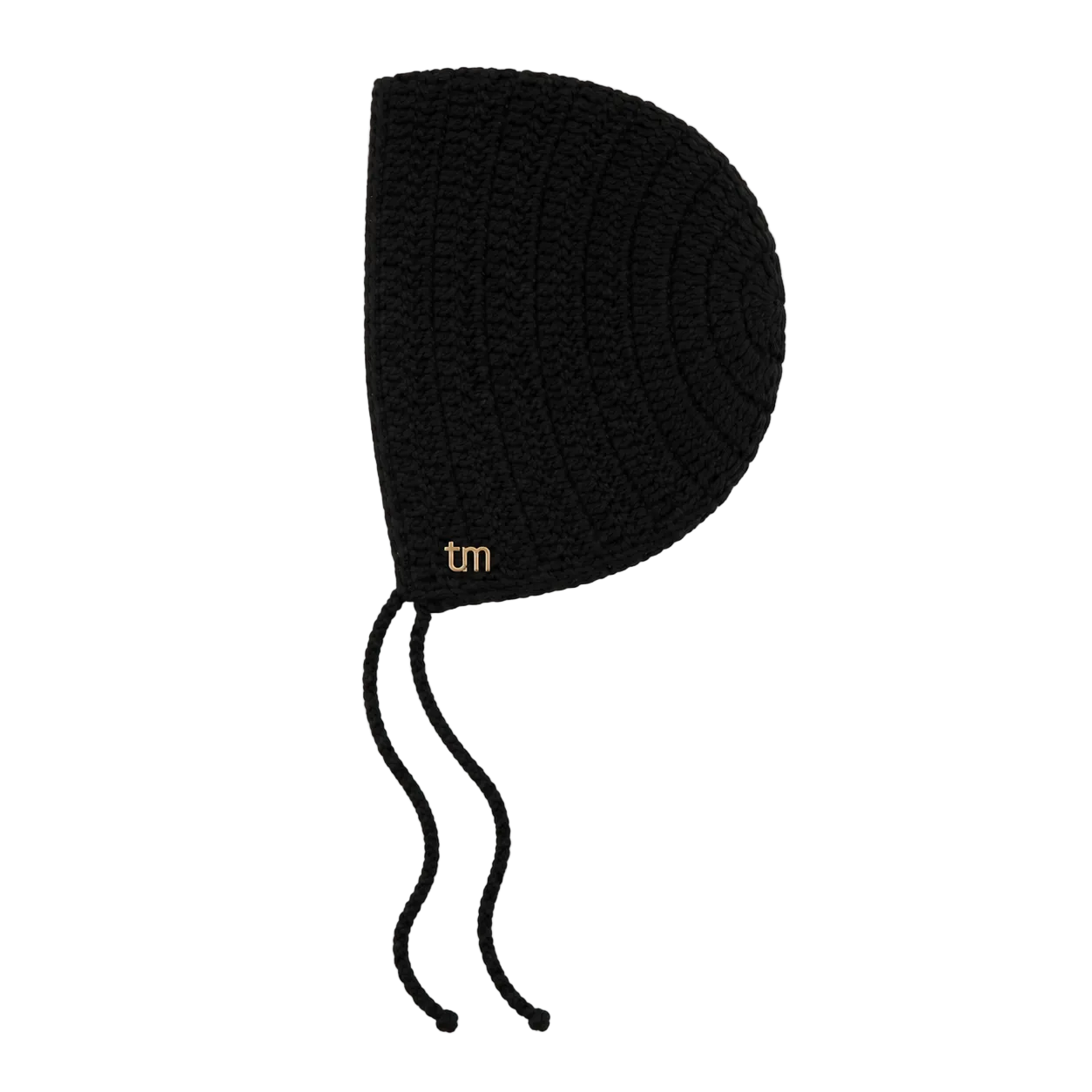 FW26 Winter Hand Crochet Bonnet Bonnet 3-9 Months Black