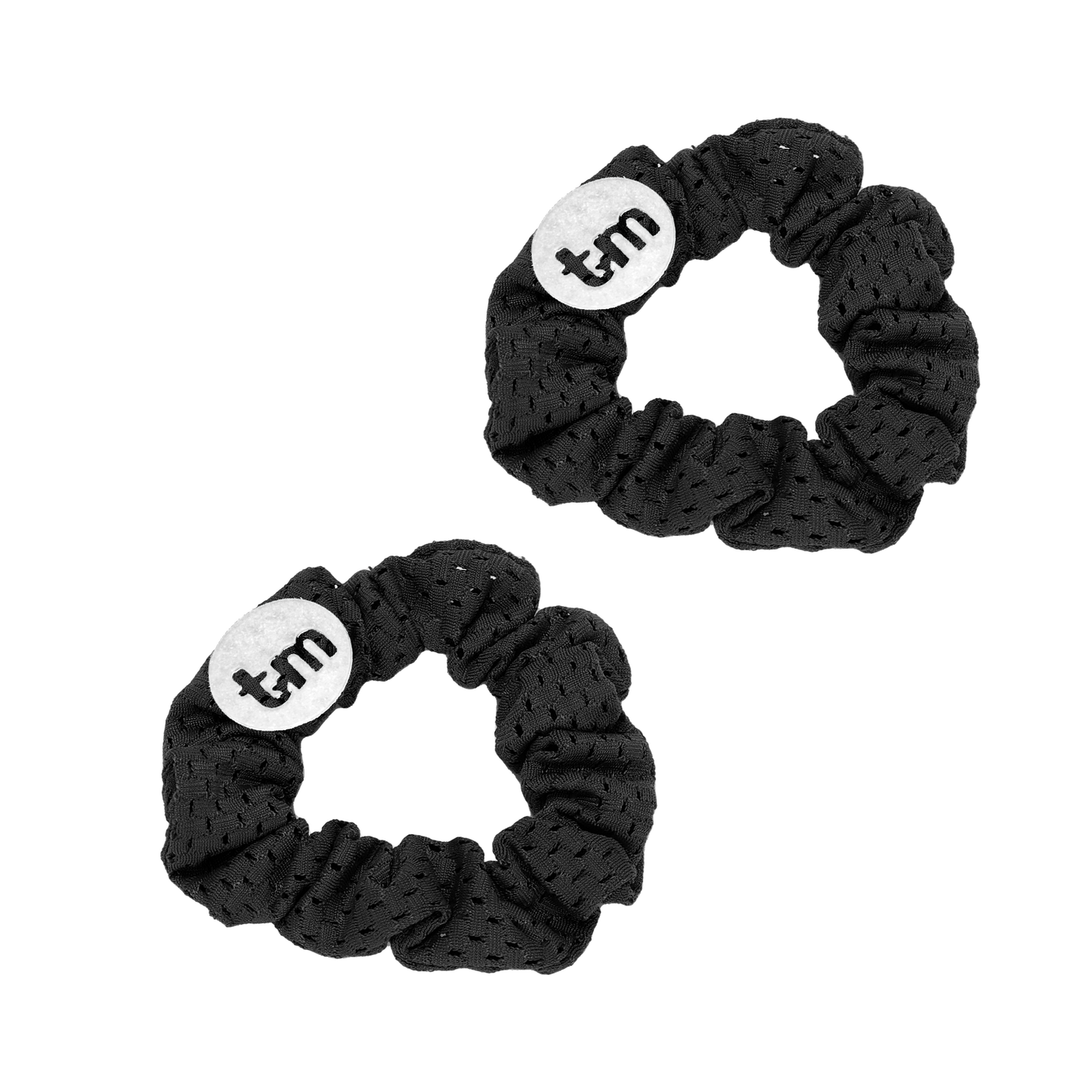 BUNDLE OF 7 SETS (14)- SS24 MINI SCRUNCHIES-SET OF 2 SPORTS MESH (GLOW IN THE DARK LOGO)