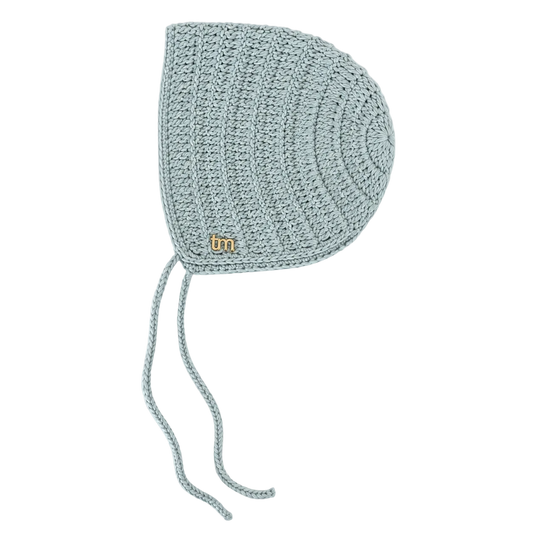 FW26 Winter Hand Crochet Bonnet Bonnet 3-9 Months Blue