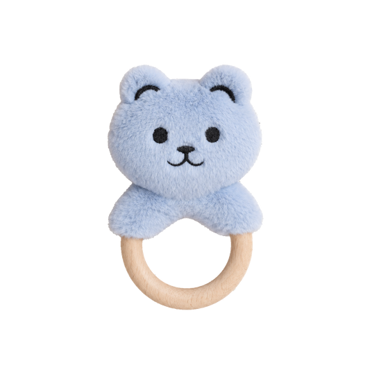 Rattle Teether (Bear, Blue)