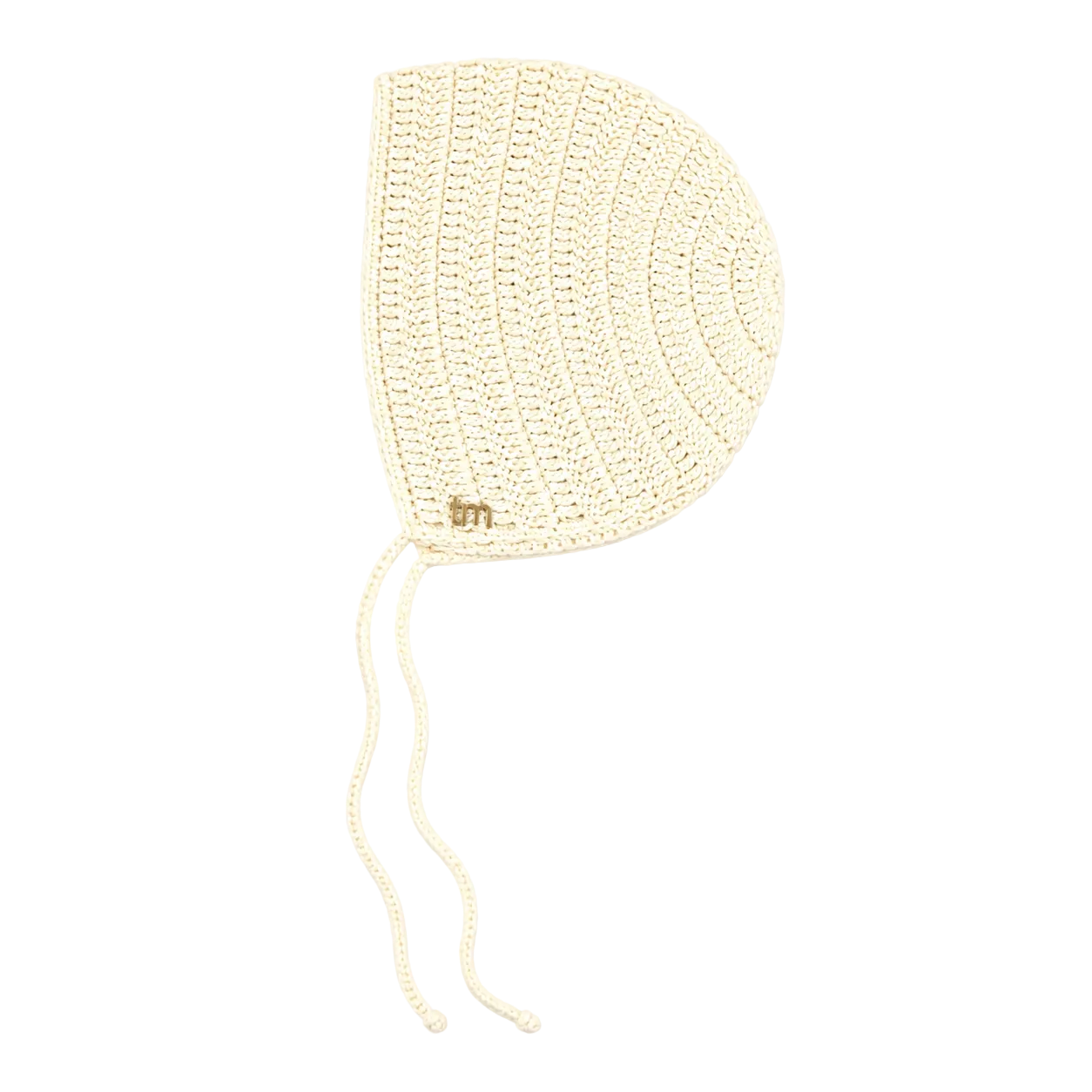 FW26 Winter Hand Crochet Bonnet Bonnet 9-18 Months Cream