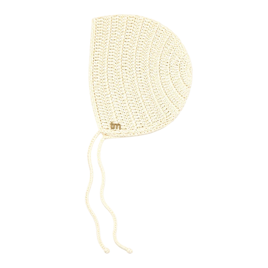 FW26 Winter Hand Crochet Bonnet Bonnet 9-18 Months Cream