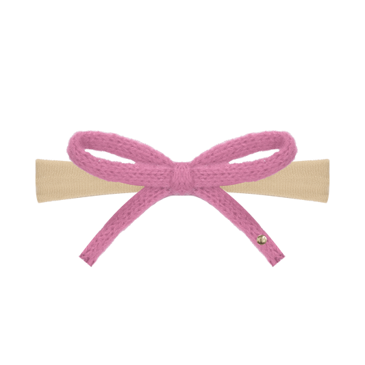 SS26 Knit Ribbon Nylon Baby Headband (Hot Pink)
