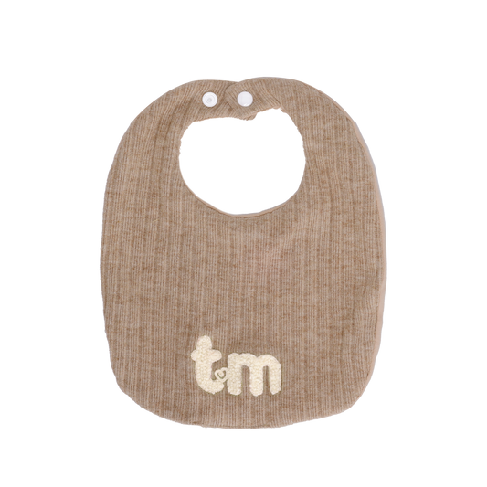 Beige Ribbed Bib