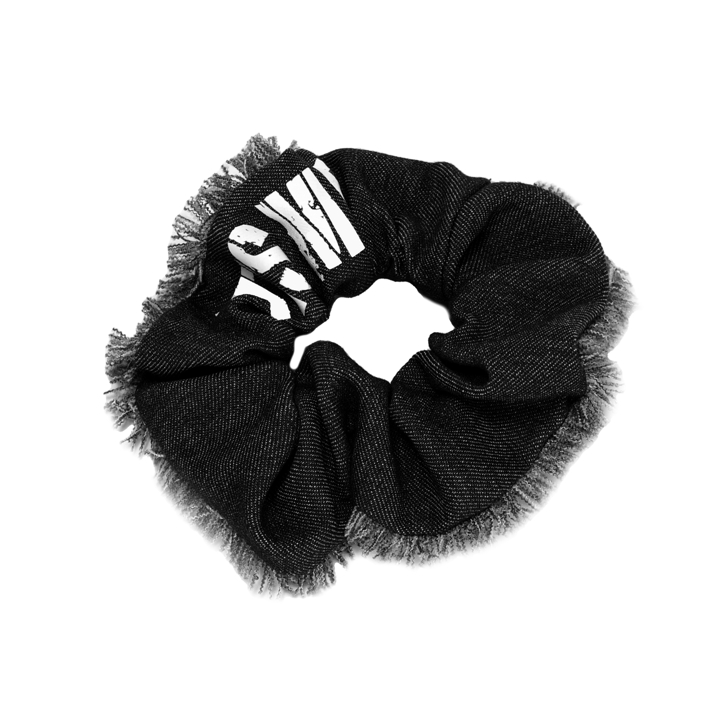 SS24 BLACK DENIM STANDARD SIZE SCRUNCHIE