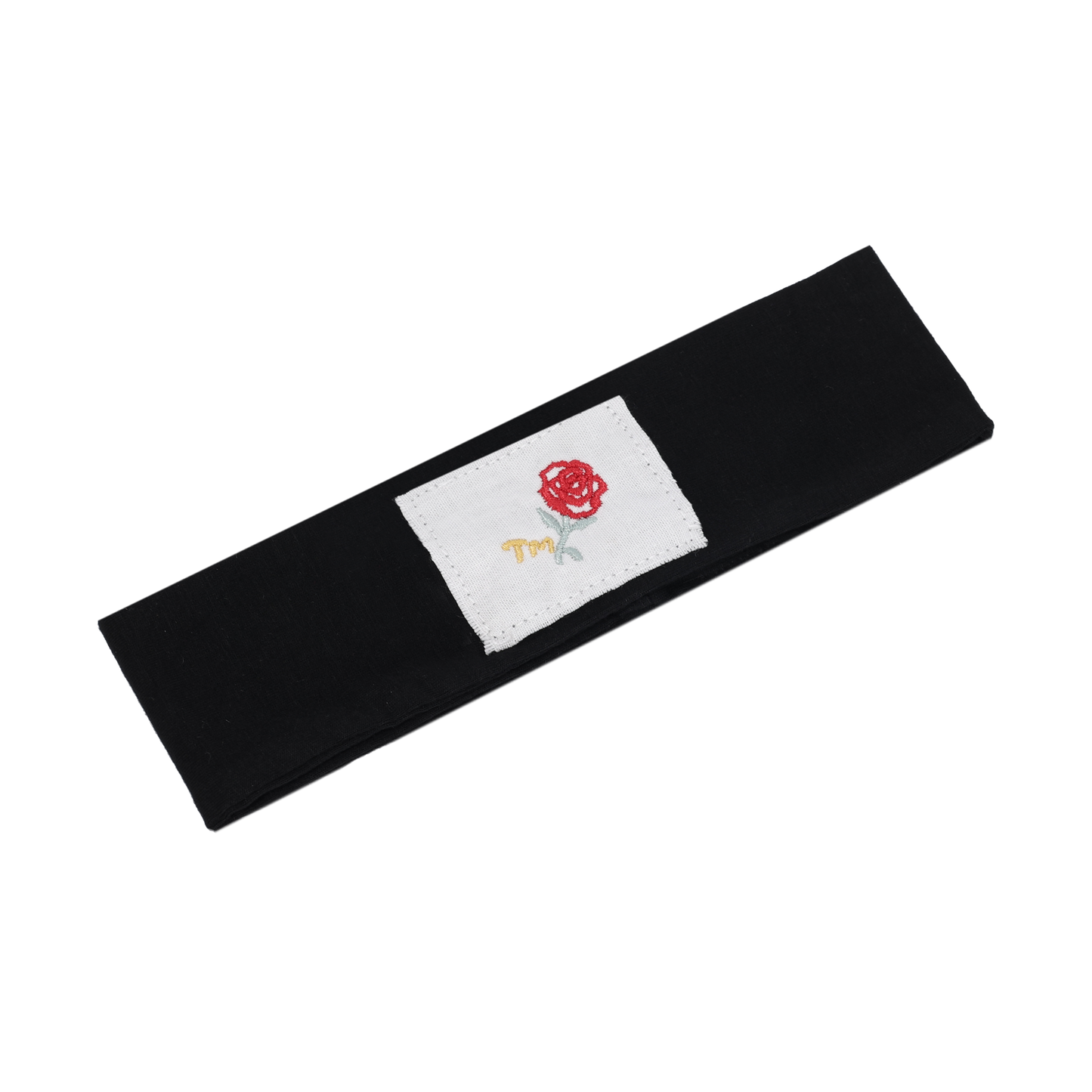 Rose Embroidery Sweatband With Tag