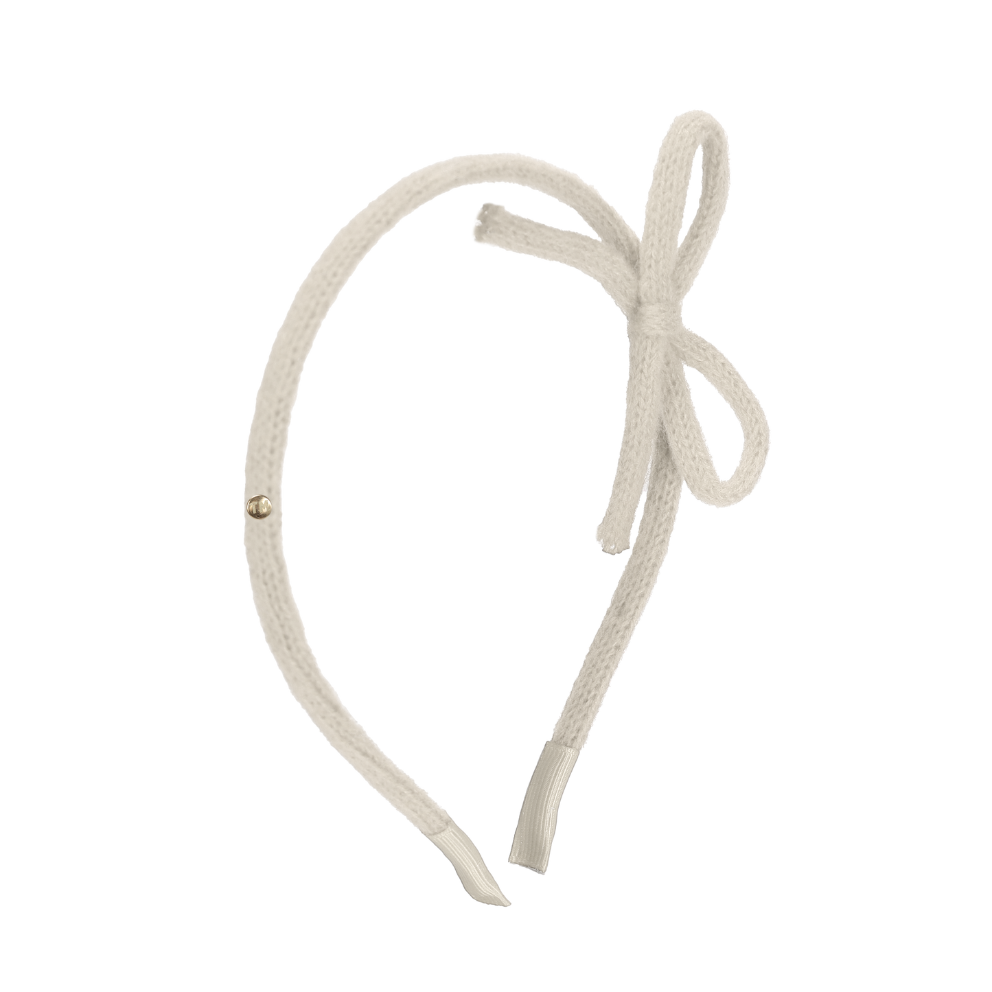SS26 Knit Ribbon Hard Headband (Cream)