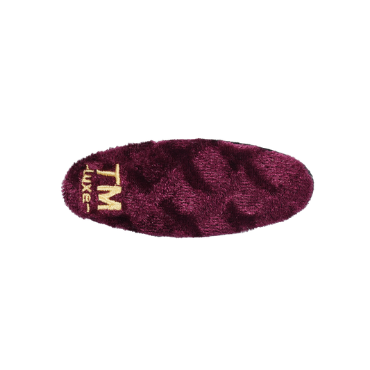 Luxe Velvet Barette Clip (Deep Burgundy)