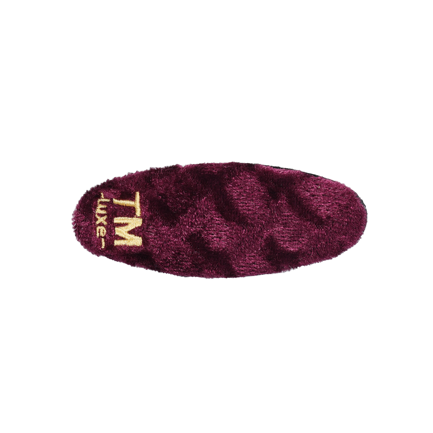 Luxe Velvet Toddler Oval Snap Clip Set Of 2 (Deep Burgundy)