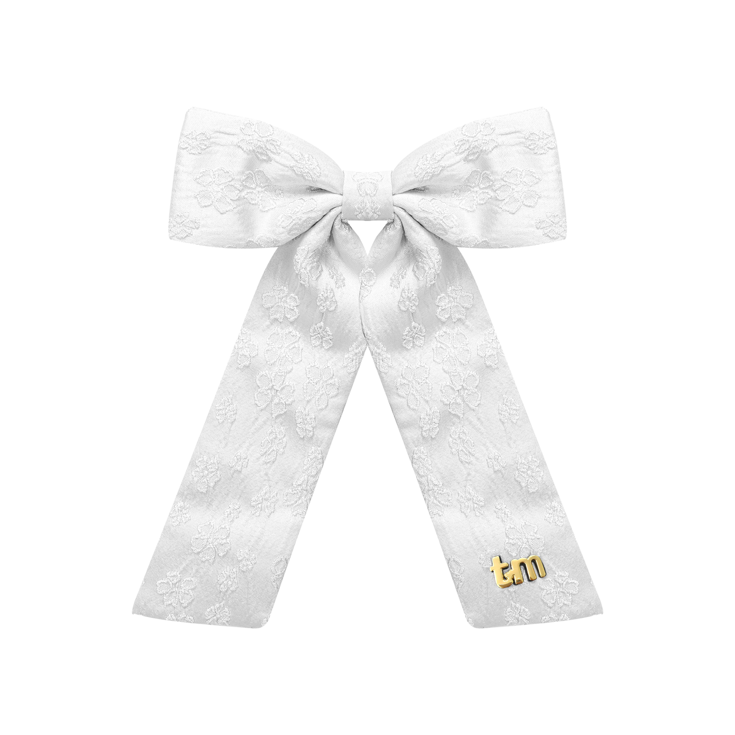 Lace Collection Large Bow Clip (White)