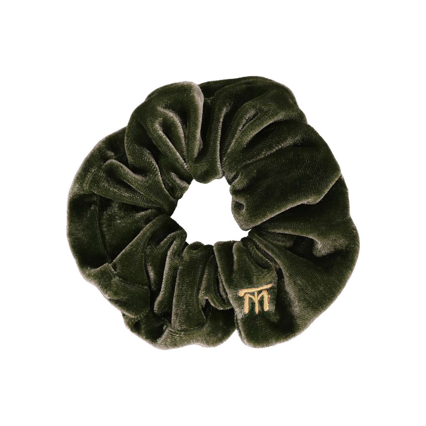 Velvet Scrunchie (Olive Green)