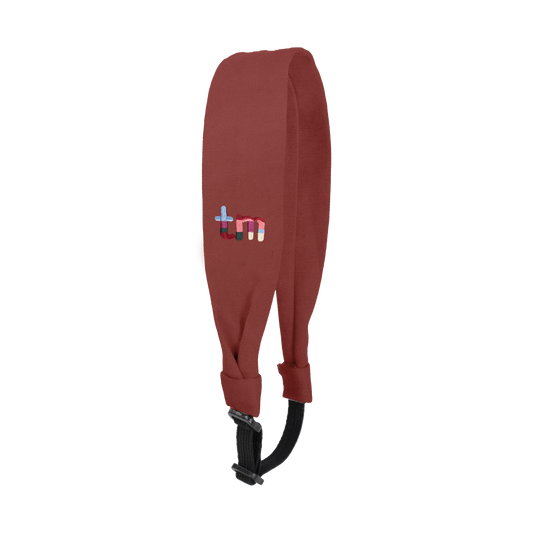 Denim Colored Embroidery Logo Adjustable Headscarf (Maroon)