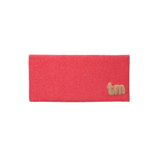 Denim Luggage Logo Collection Rectangle Barette Clip (Red)