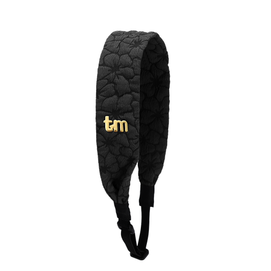 Floral Quilted Collection Adjustable Headscarf (Black)