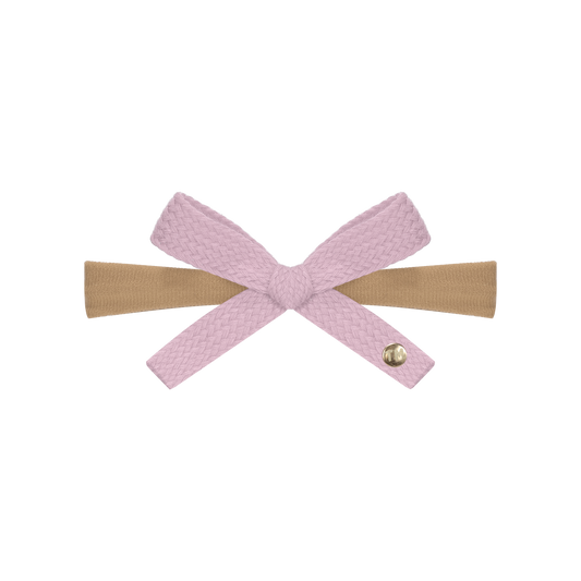 SS26 Woven Ribbon Nylon Baby Headband (Pink)