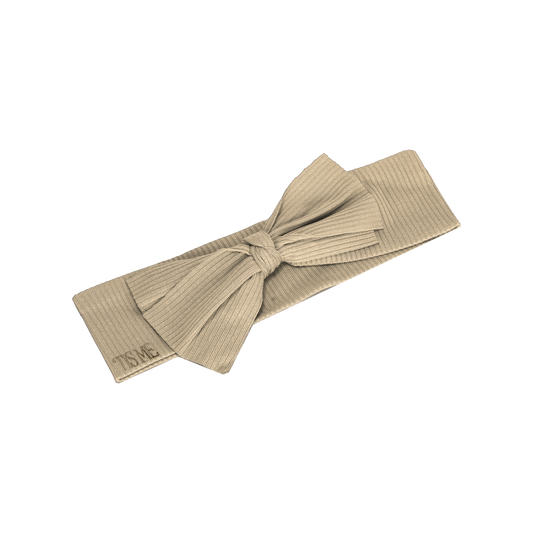 Bow Sweatband (Beige)