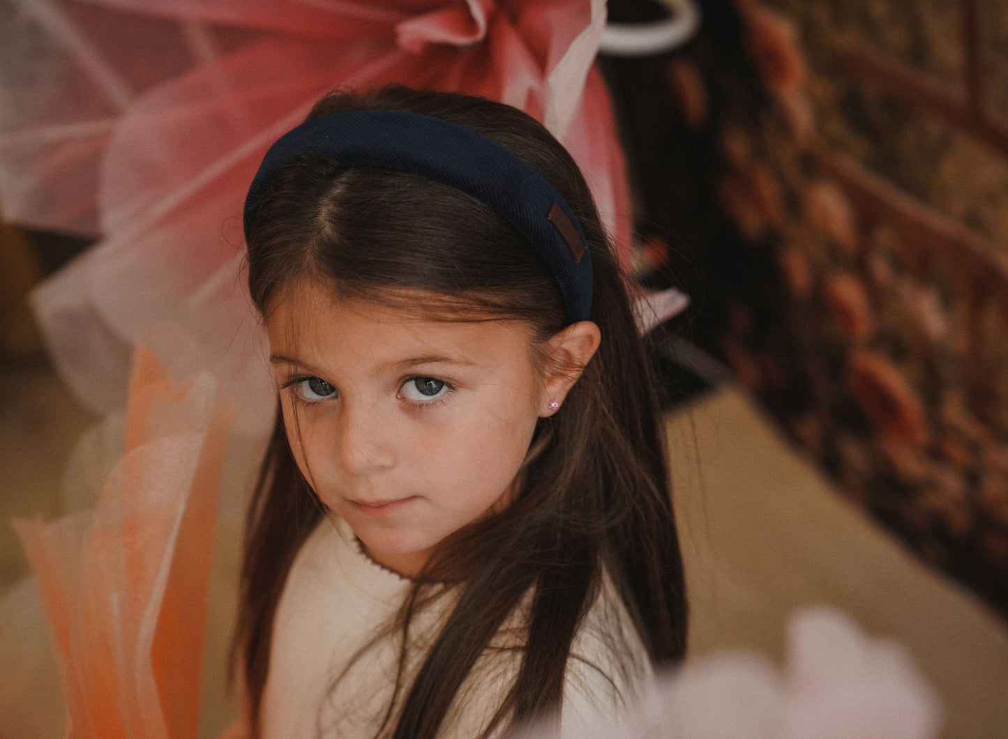 Corduroy Hard Headband (Navy)