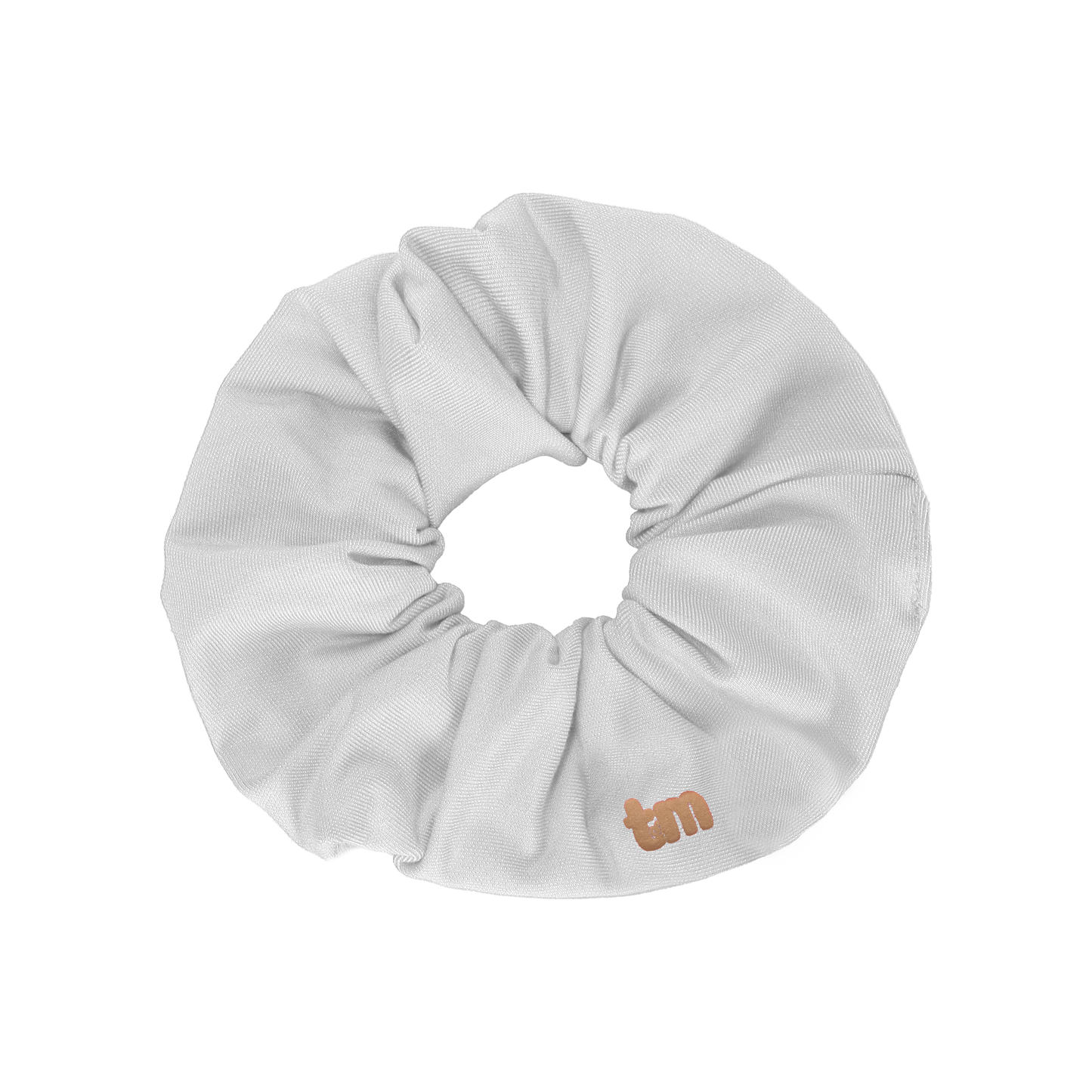 Denim Luggage Logo Collection Scrunchie (White)