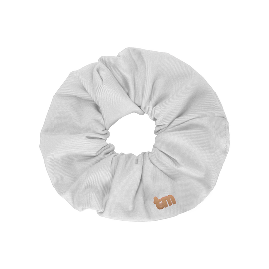 Denim Luggage Logo Collection Scrunchie (White)