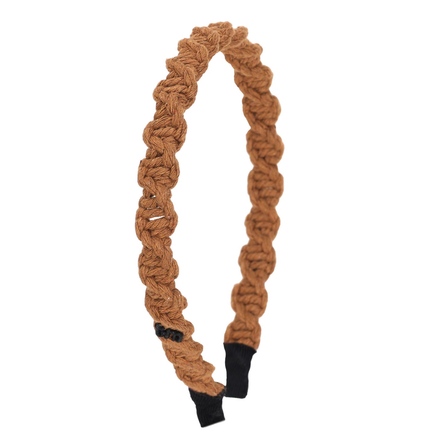 Macrame .5" Hard Headband (Camel)