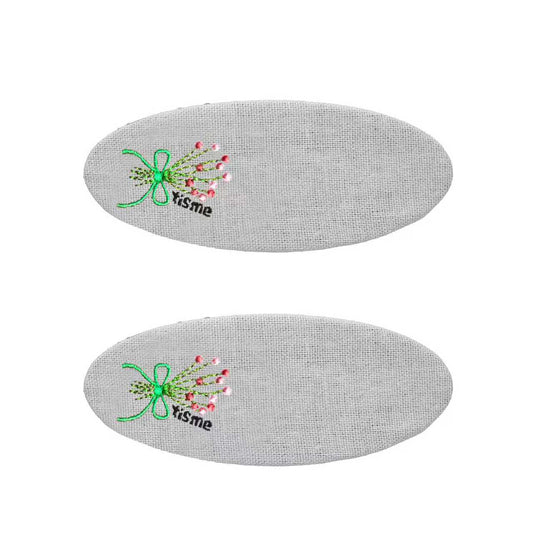 Bouquet Embroidery Knit Collection Barrette Clip (White)