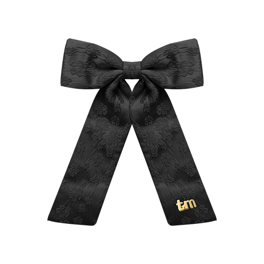 Lace Collection Large Bow Clip (Black)