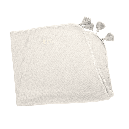 Cream Ribbed Blanket/swaddle
