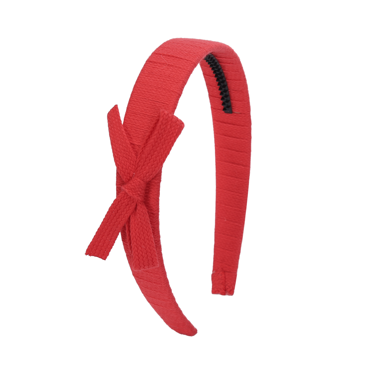 SS26 Woven Ribbon Hard Headband (Red)