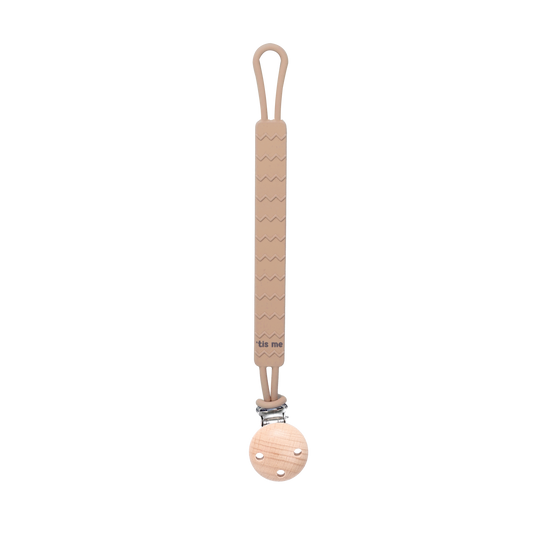Beige Silicone Paci Holder