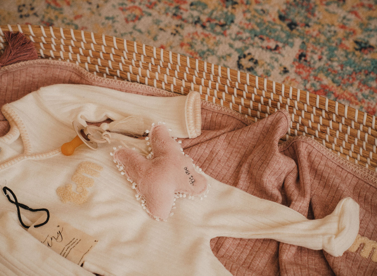 Paci Rattle Holder (Butterfly, Pink)