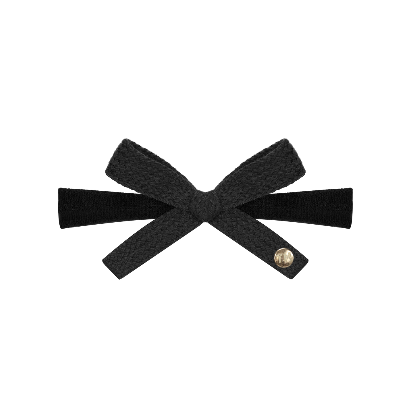 SS26 Woven Ribbon Nylon Baby Headband (Black)