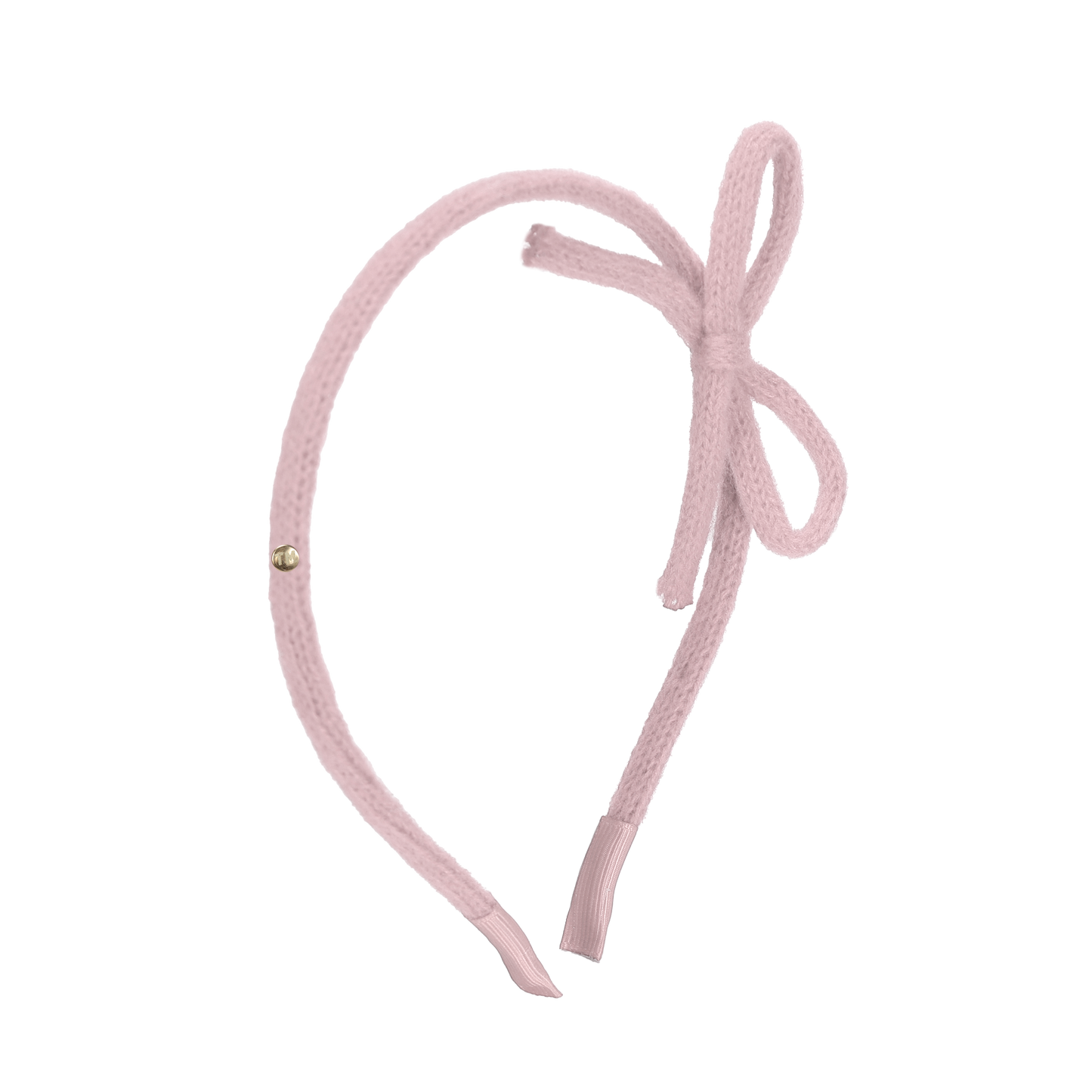 SS26 Knit Ribbon Hard Headband (Light Pink)