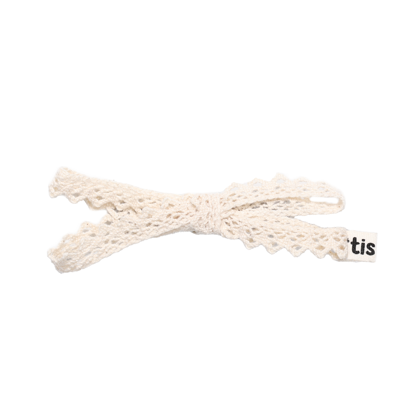 SS24 CREAM LACE DOUBLE BOW CLIP-SET OF 2