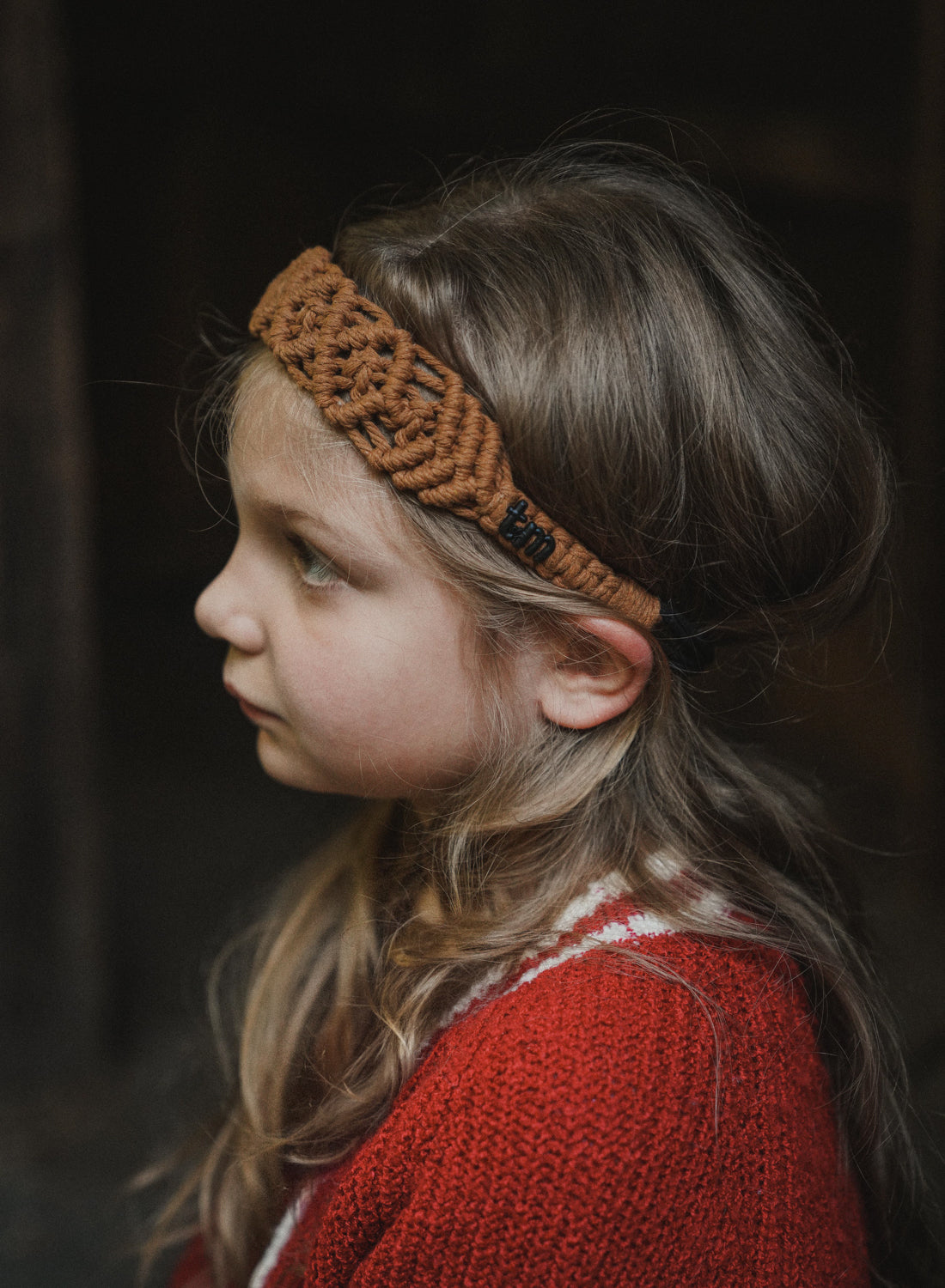 Macrame Adjustable Headscarf (Camel)