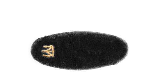 Velvet Barette Clip (Black)