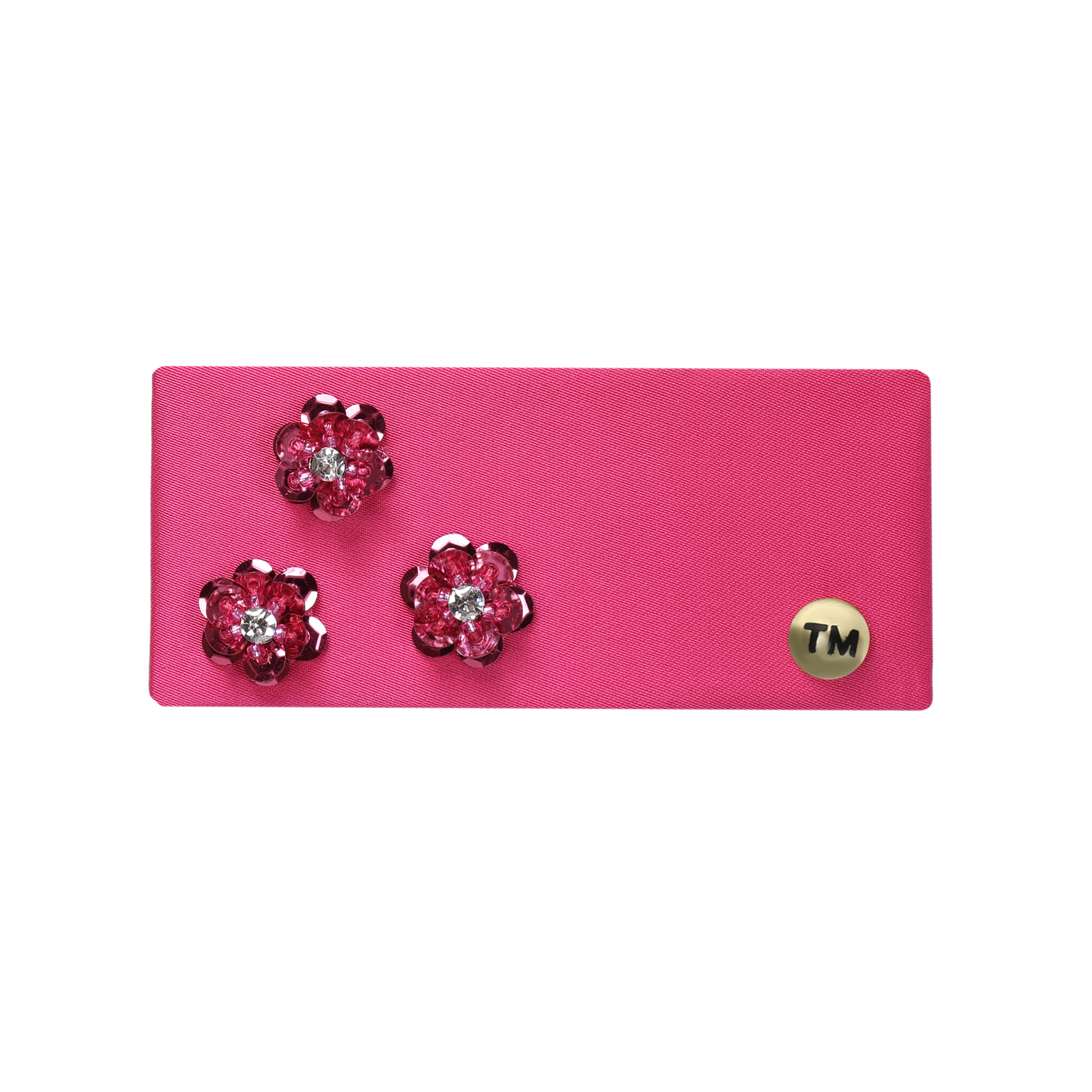 SS26 Intricate Hand Beaded Barrette Clip (Hot Pink)