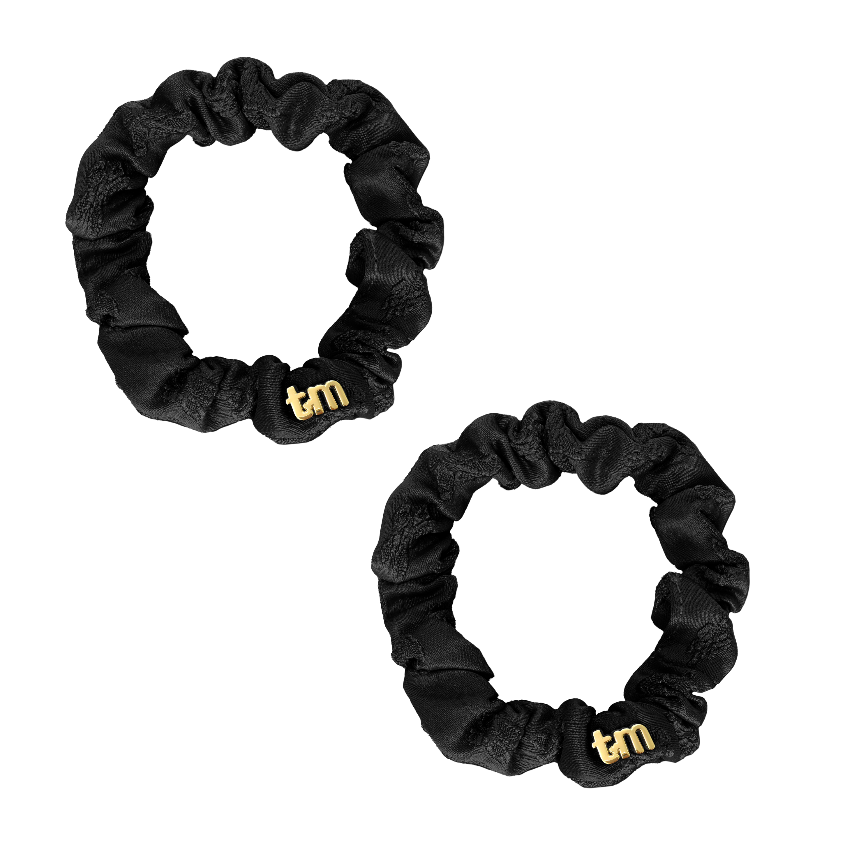 Lace Collection Mini Scrunchie Set Of 2 (Black) – 'tis me