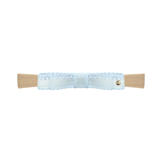 SS26 Pikot Ribbon Nylon Baby Headband (Light Blue)