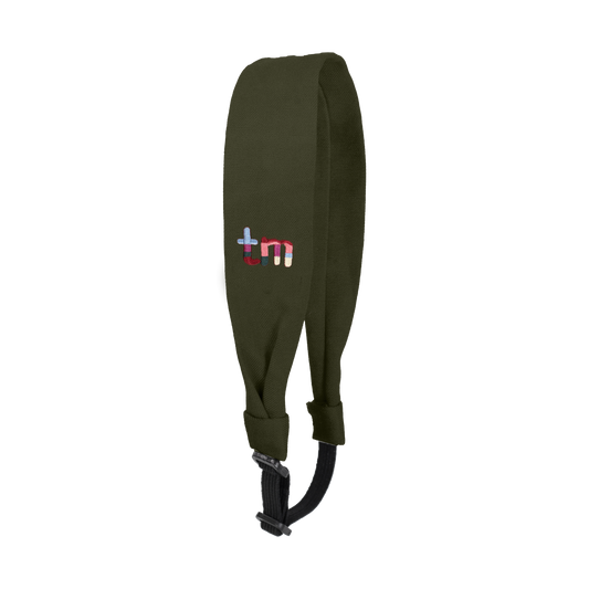 Denim Colored Embroidery Logo Adjustable Headscarf (Green)