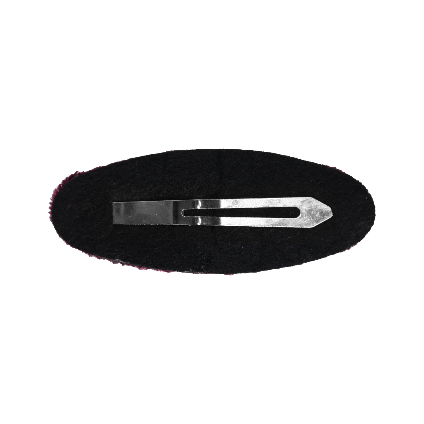 Luxe Velvet Toddler Oval Snap Clip Set Of 2 (Deep Burgundy)