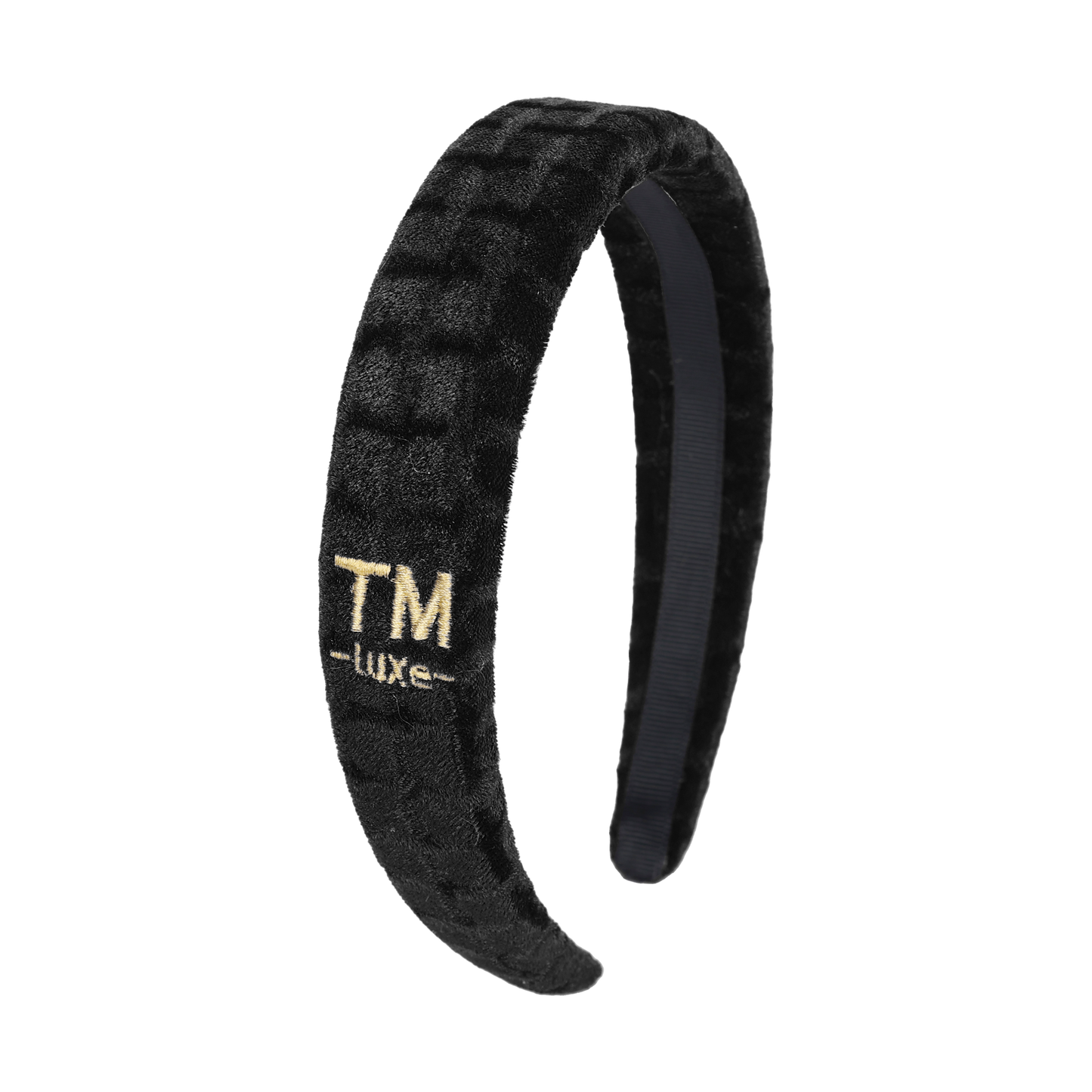 Luxe Velvet Hard Headband (Black)