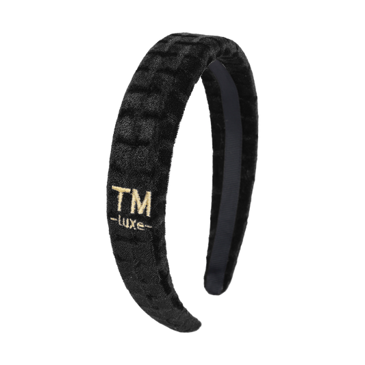 Luxe Velvet Hard Headband (Black)