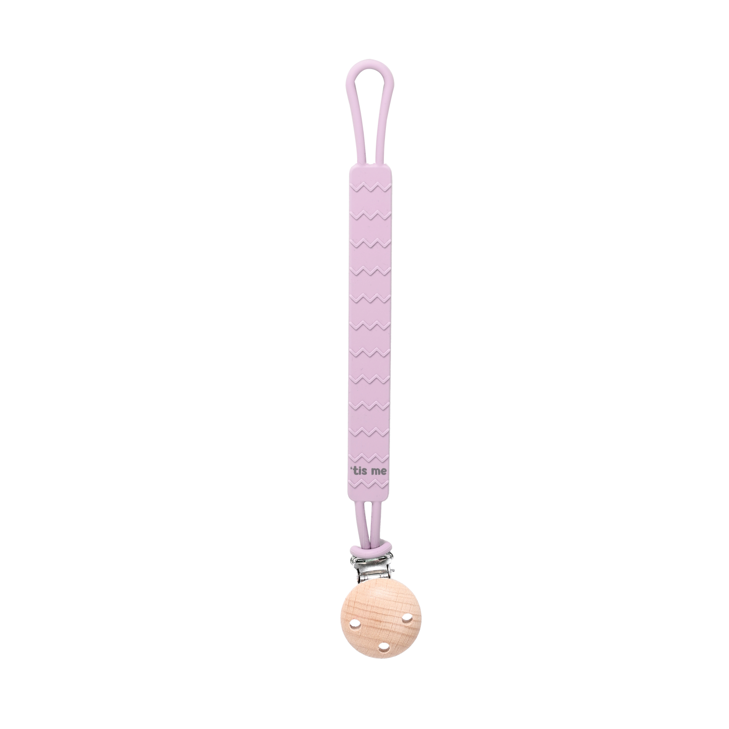 Mauve Silicone Paci Holder