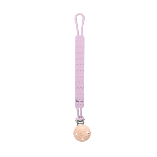 Mauve Silicone Paci Holder