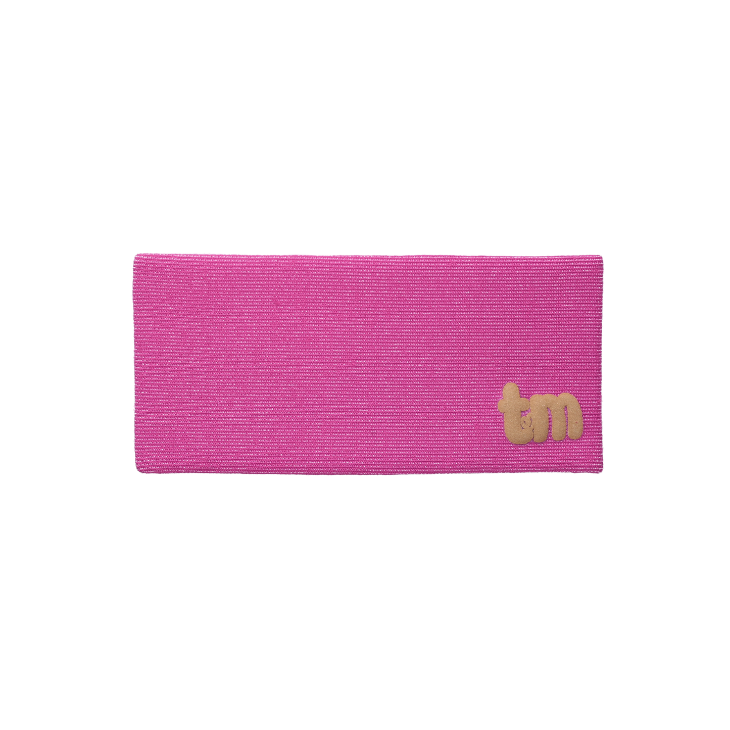 Denim Luggage Logo Collection Rectangle Barette Clip (Hot Pink)