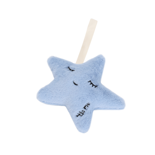 Paci Rattle Holder (Star, Blue)