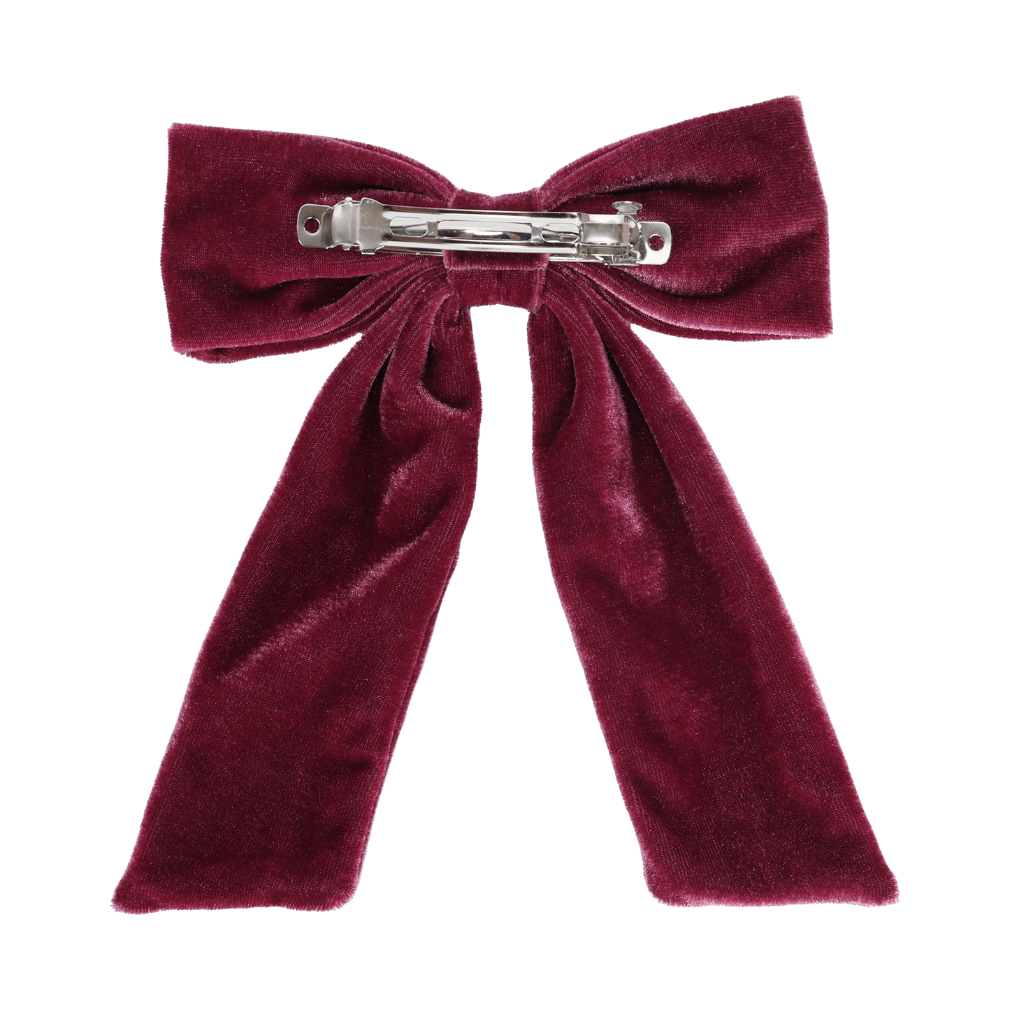 Velvet Large Bow Clip (Olive Green)