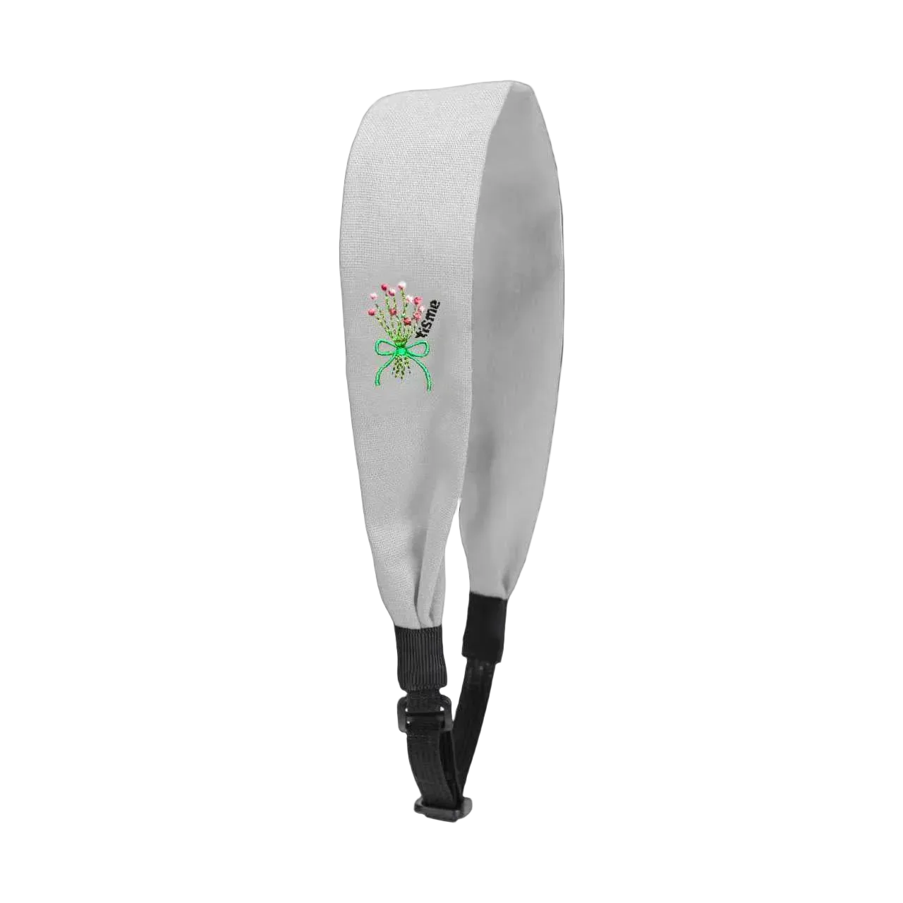 Bouquet Embroidery Knit Collection Adjustable Headscarf (White)
